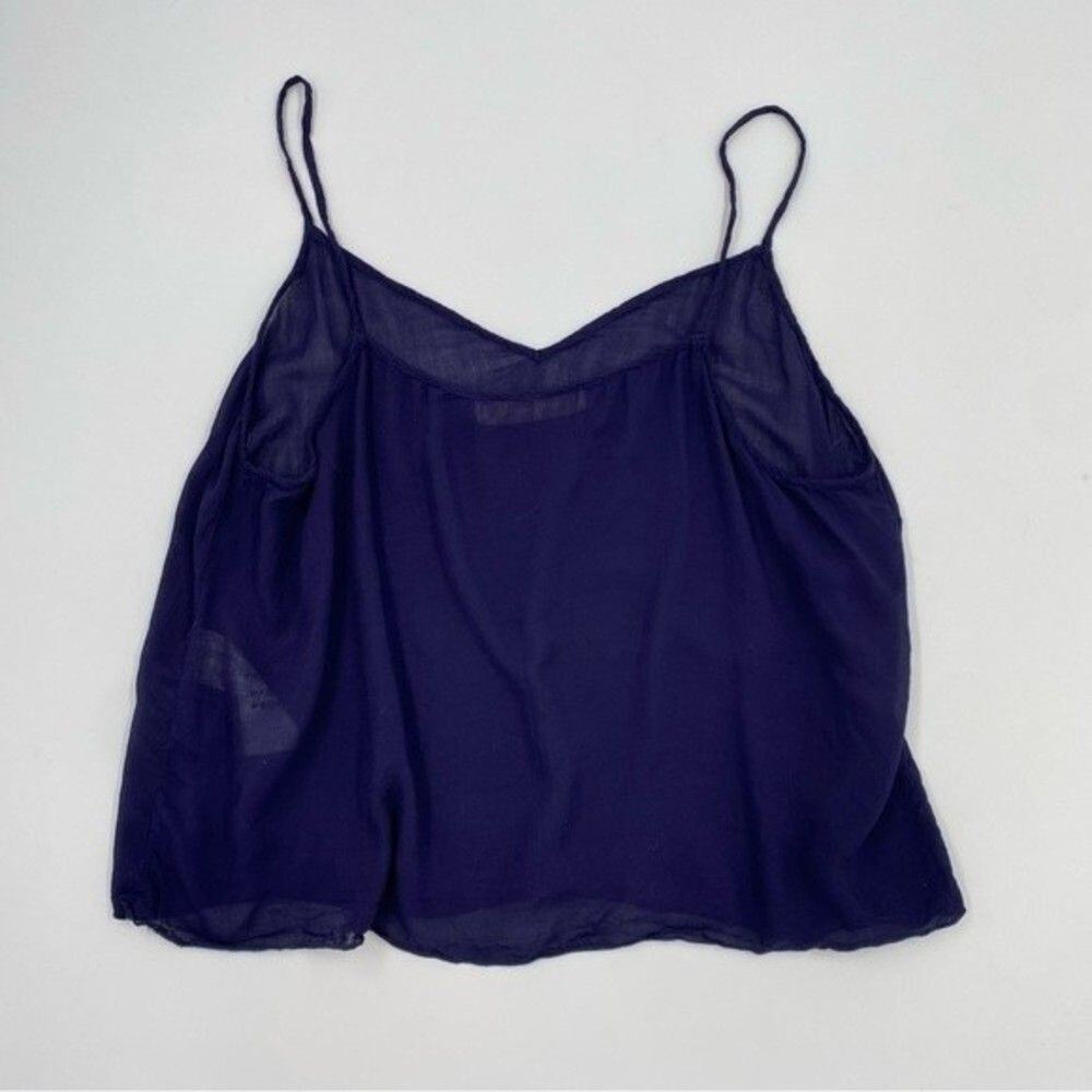 See By Chloe Midnight Blue Sheer Camisole Tank Designer Luxury - Picture 2 of 8